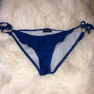 Blue ruffle bikini bottoms